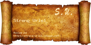 Streng Uriel névjegykártya